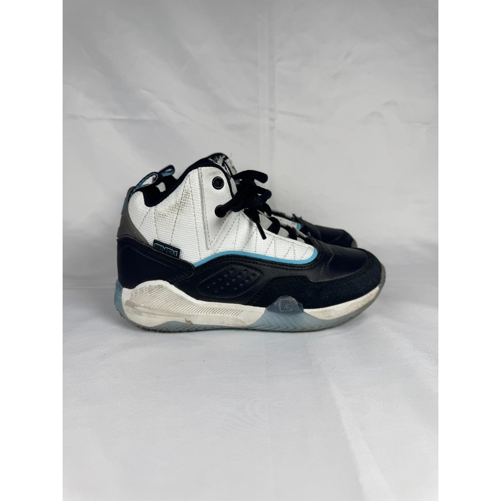 AND1 Youth US 1 Athletic Sneaker Black White High Top Lace Up Basketball Shoes
